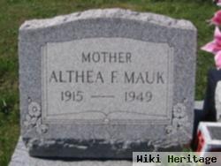 Althea F. Hinderliter Mauk