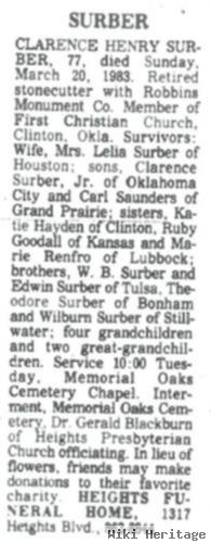 Clarence Henry Surber, Sr