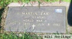 Martin J Zak, Sr