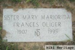 Sr Mary Marjorida Frances Oliger