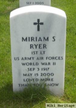 Lieut Miriam S. Ryer