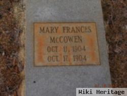 Mary Frances Mccowan