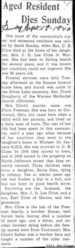 Flora A Freeman Cline