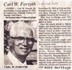 Carl W Forsyth