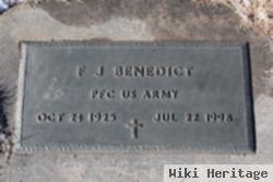 Pfc F. J. Benedict