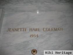 Jeanette Hare Coleman