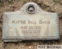 Martha Louise "mattie" Ball Davis