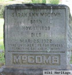 Sarah Ann Coiner Mccomb