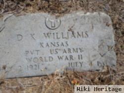 Pvt D. K. Williams