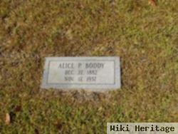 Alice P Boddy