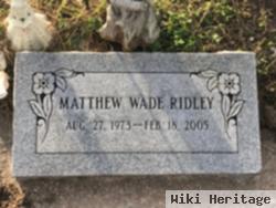 Matthew Wade Ridley