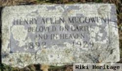 Henry Allen Mcgowen