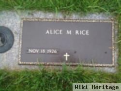 Alice M Rice