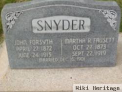 Martha R Fausett Snyder