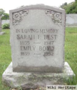 Mrs Sarah F. Boyd Best