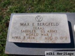 Max Ernest "buck" Bergfeld, Sr