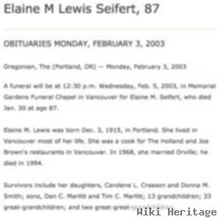 Elaine Marie Lewis Seifert