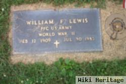 Pfc William F Lewis