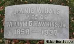 Jane Walker "jennie" Hays Hawkins