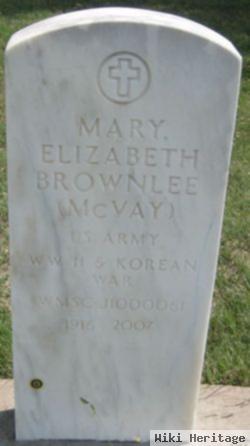 Mary Elizabeth Mcvay Brownlee