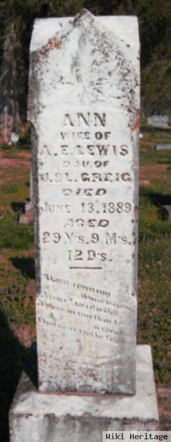 Martha Ann Greig Lewis