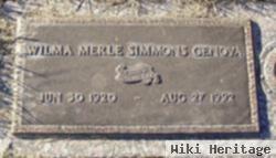 Wilma Merle Simmons Genova