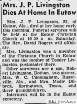 Martha Ann Hardin Livingston