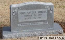 John Snyder Simons