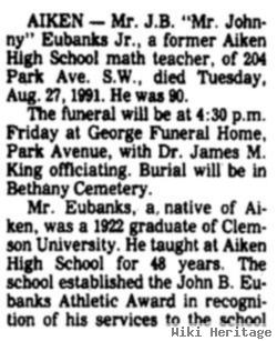 John Benjamin Eubanks, Jr