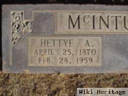 Hettye Augusta Headrick Mcinturff