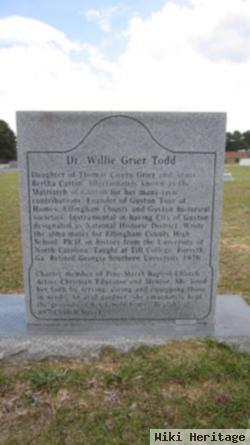 Bertha Willie Grier Todd