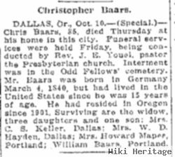 Christopher "chris" Baars