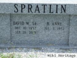 David W Spratlin, Sr