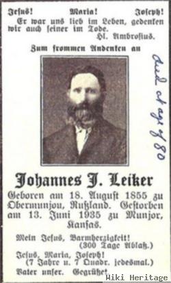 Johannes Jacob "john" Leiker