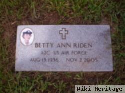 Betty Ann Baker Riden