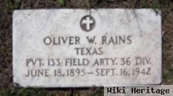 Pvt Oliver W. Rains