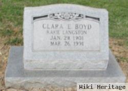 Clara E "kakie" Langston Boyd