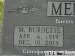 Merrill Burdette Mentzer