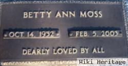 Betty Ann Moss