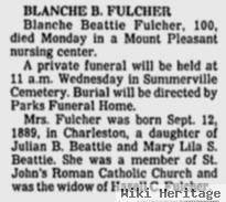 Blanche Beattie Fulcher