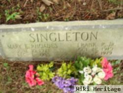 Mary Elizabeth "mary E" Rhoades Singleton