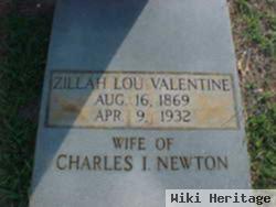 Zillah Loutella "lou" Valentine Newton