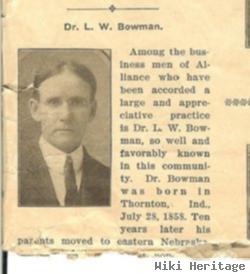 Dr Luther Webster Bowman