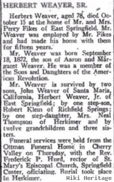 Herbert Weaver, Sr