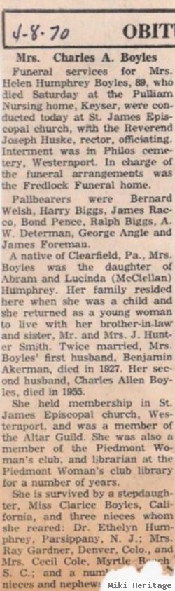 Helen L. Humphrey Boyles