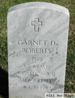 Garnet D Roberts