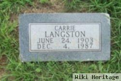 Carrie Connell Langston