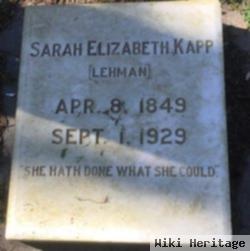 Sarah Elizabeth Lehman Kapp