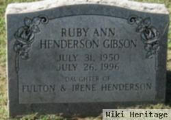 Ruby Ann Henderson Gibson