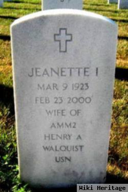 Jeanette I Walquist